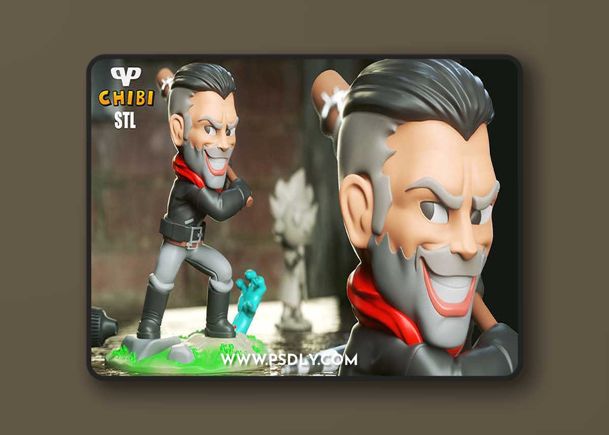 Negan Chibi Walking Dead – 3D Print Model