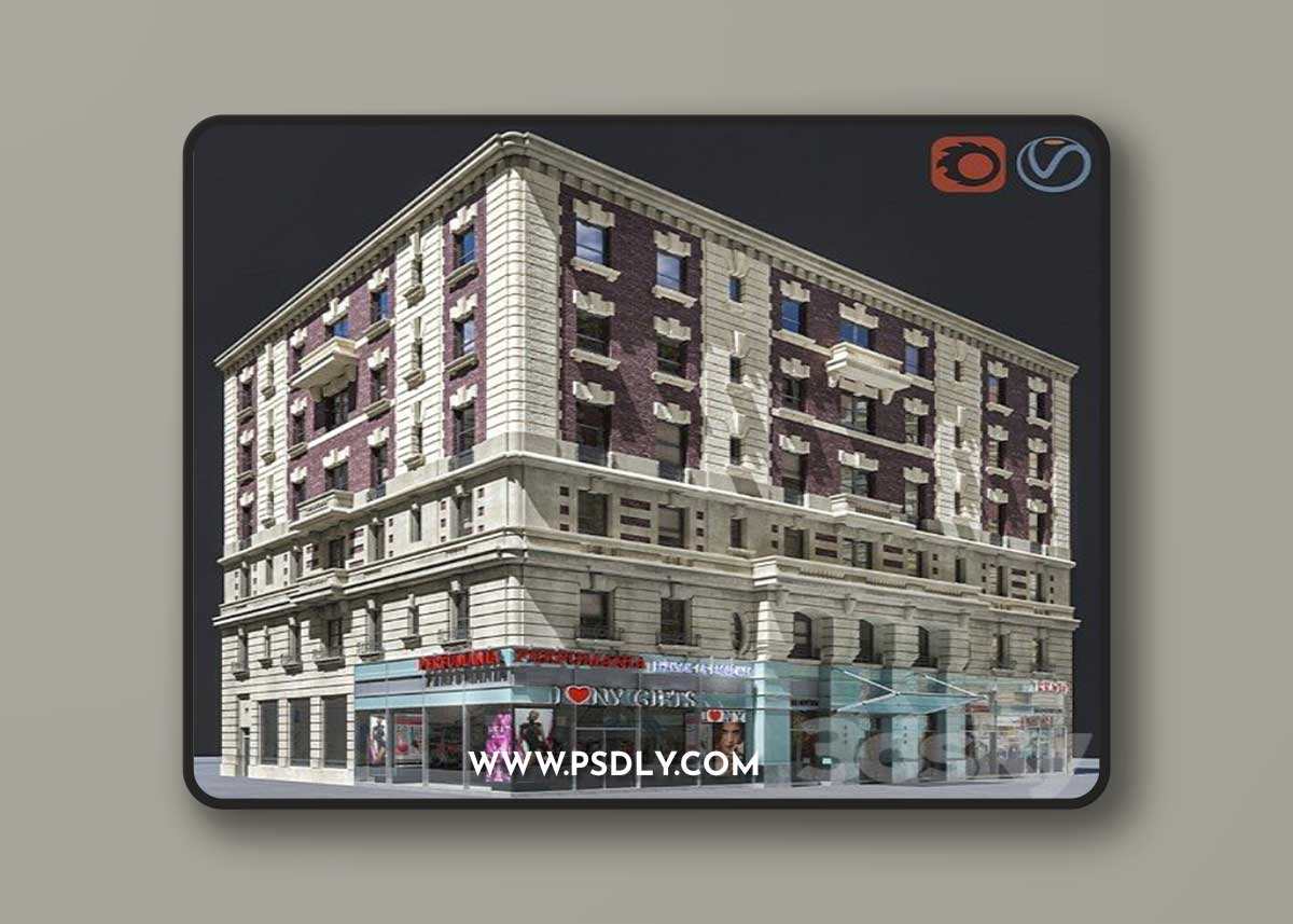 New York old building facade