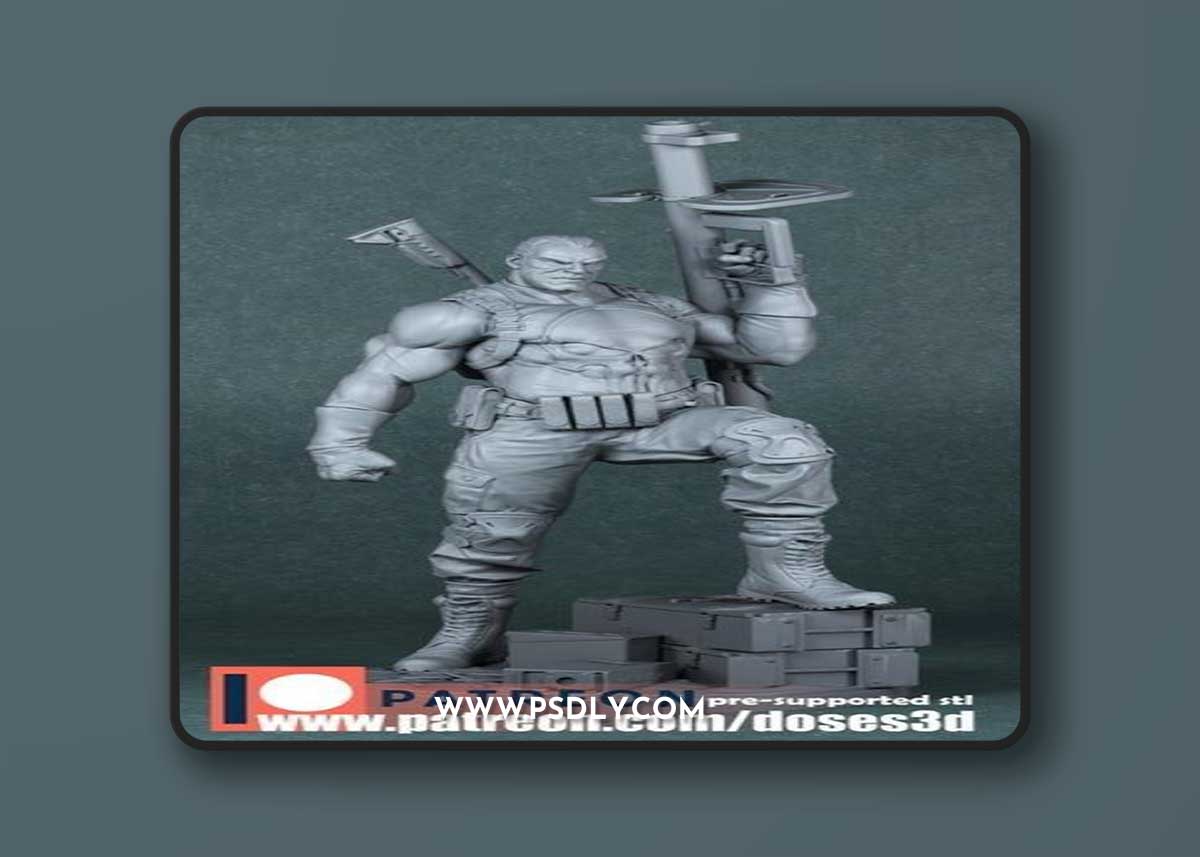 Punisher Statue and Bust – 3D Print Model