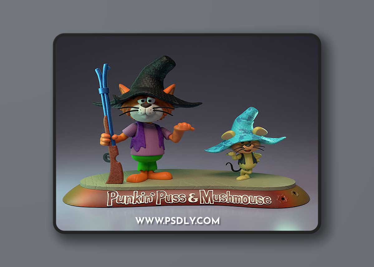 Punkin Puss and Mushmouse – 3D Print Model