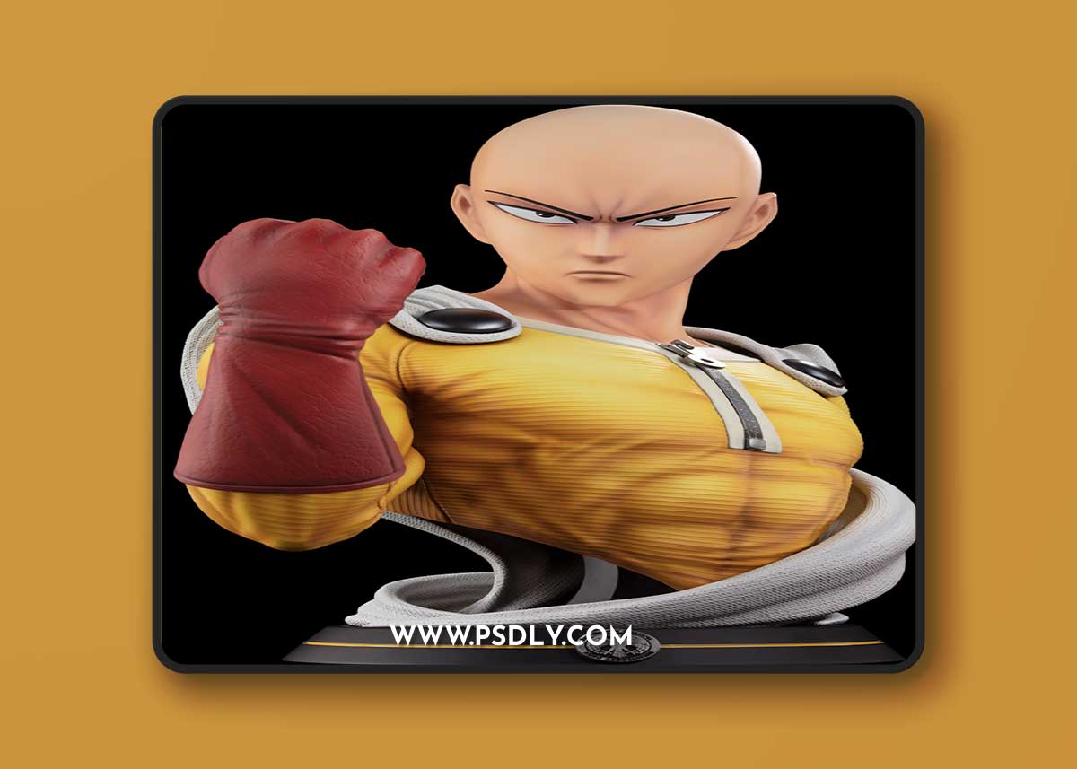 Saitama Bust – 3D Print Model