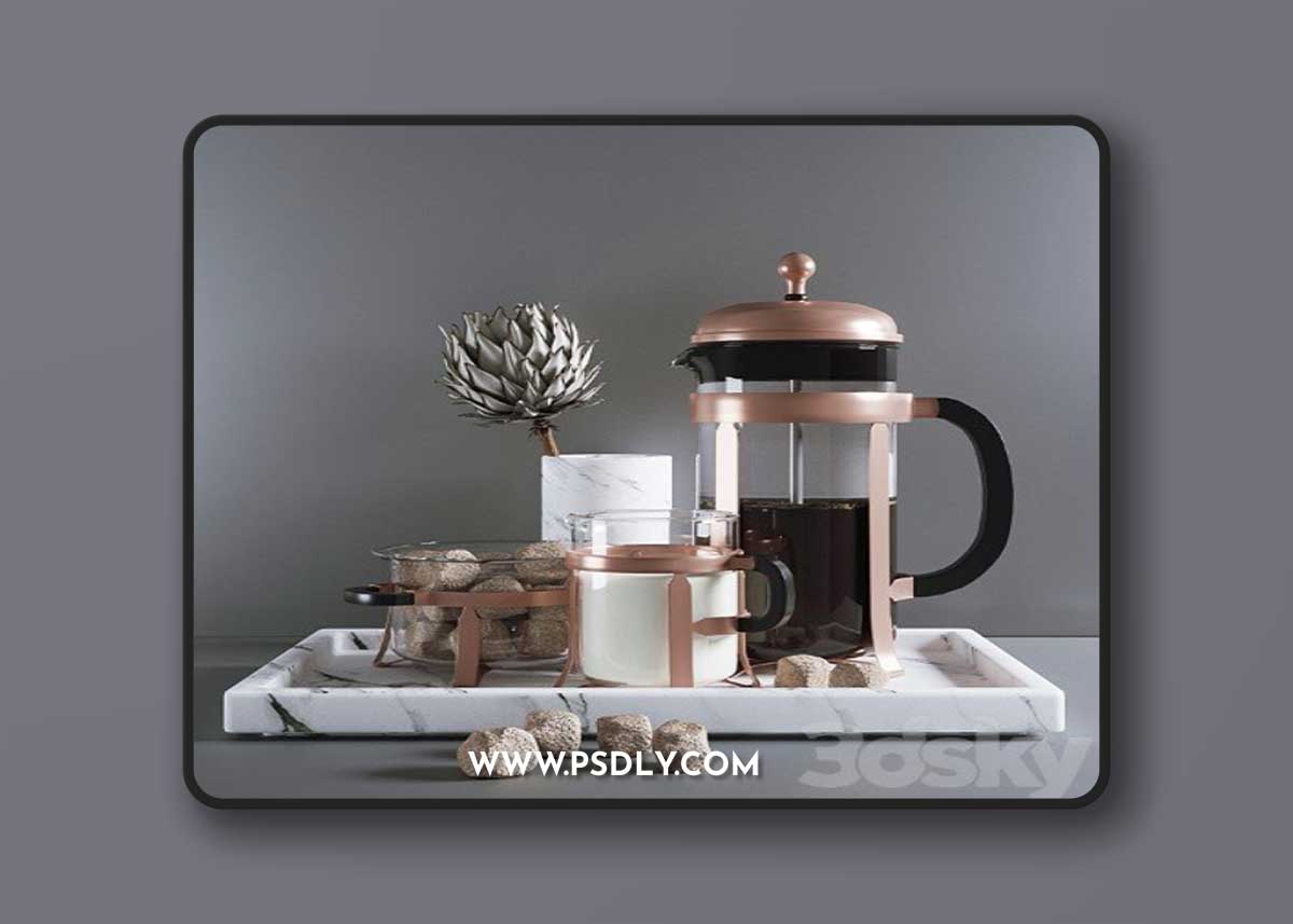 Set Crate and Barrel 3D Model