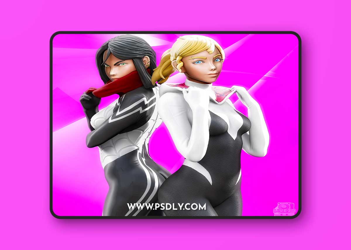 Silk and Spider Gwen – 3D Print Model