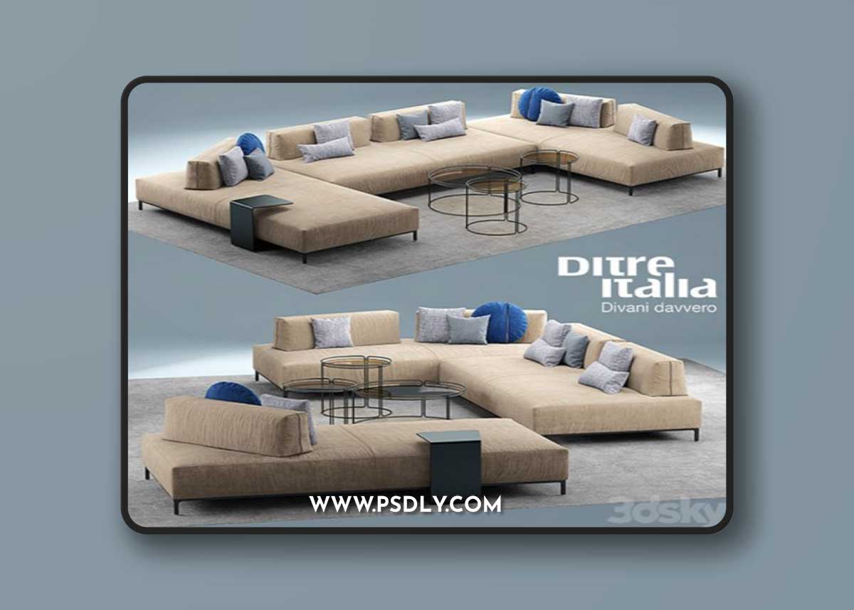 Sofa-ditre-italia-Sanders-3D-Model