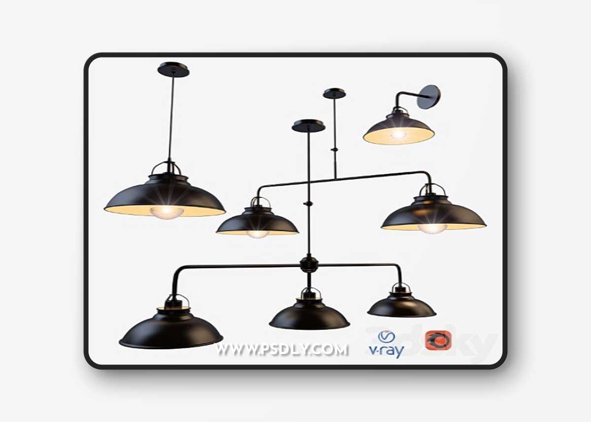 Suspended and wall lamps, model HAMOIS, from the company LUCIDE, Belgium