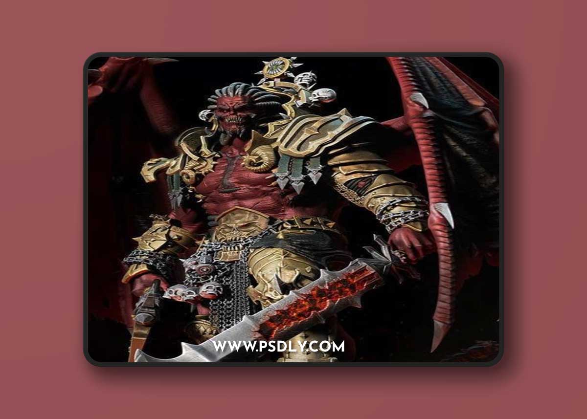 The Daemon Primarch Angron – 3D Print Model