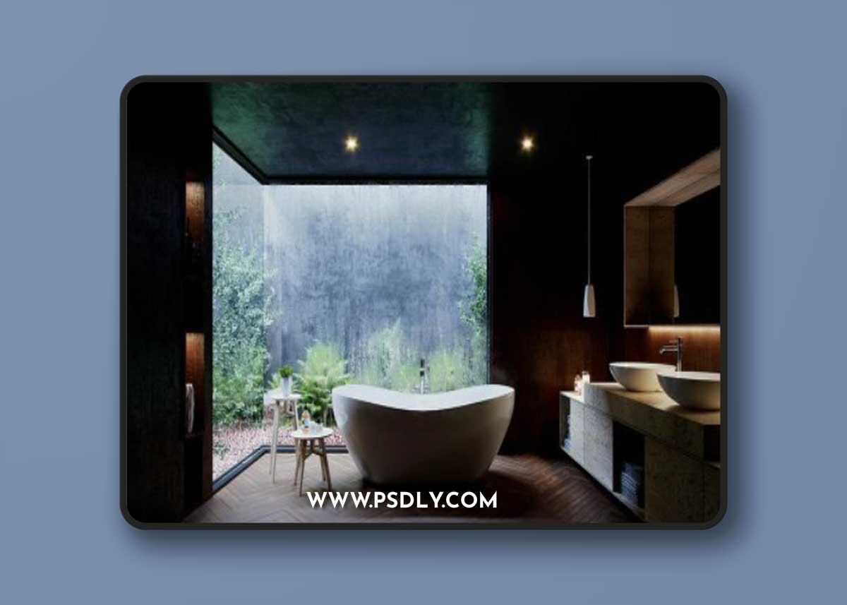 Tropical Bathroom – Cinema 4D Corona Renderer