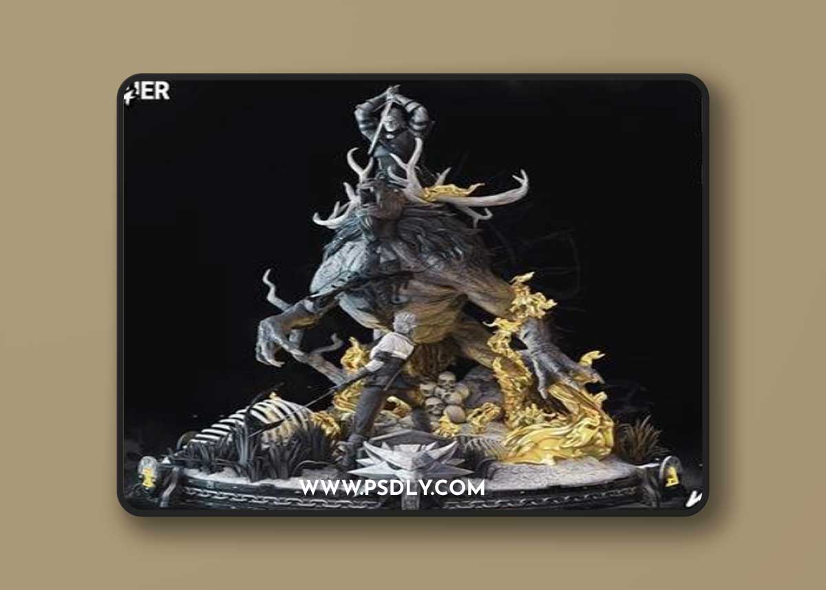 WICKED---Base-Diorama-The-Witcher-Geralt-and-Ciri-–-3D-Print-Model