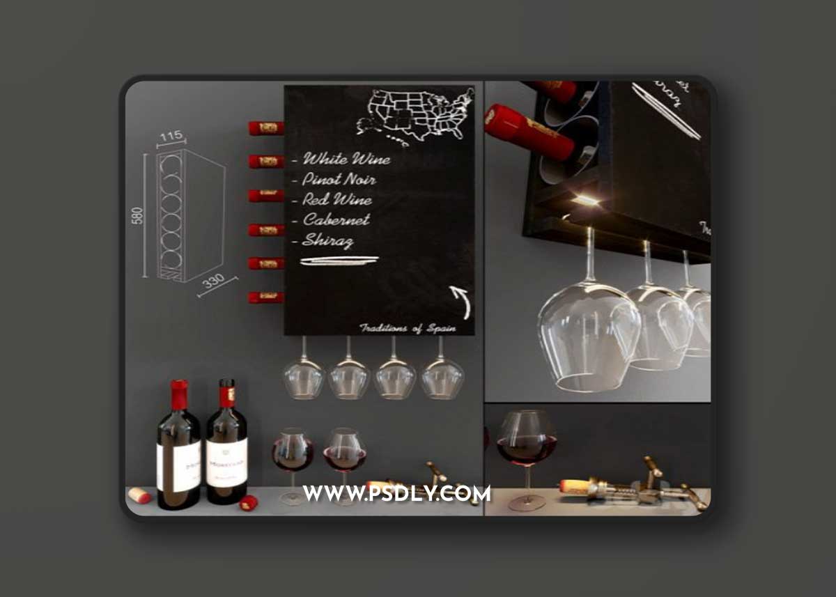 Wine Wall Decorative Cabinet