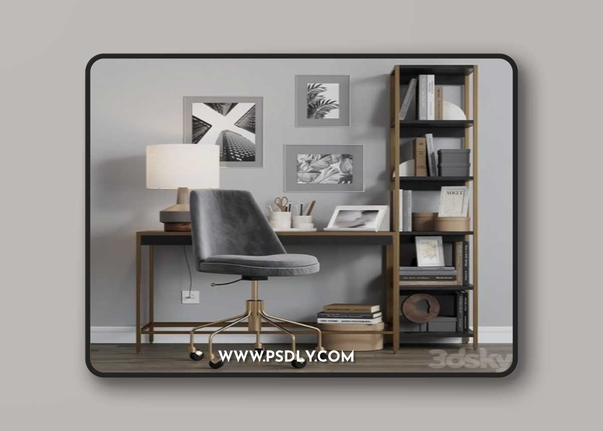 Zane Black Office Workplace West Elm