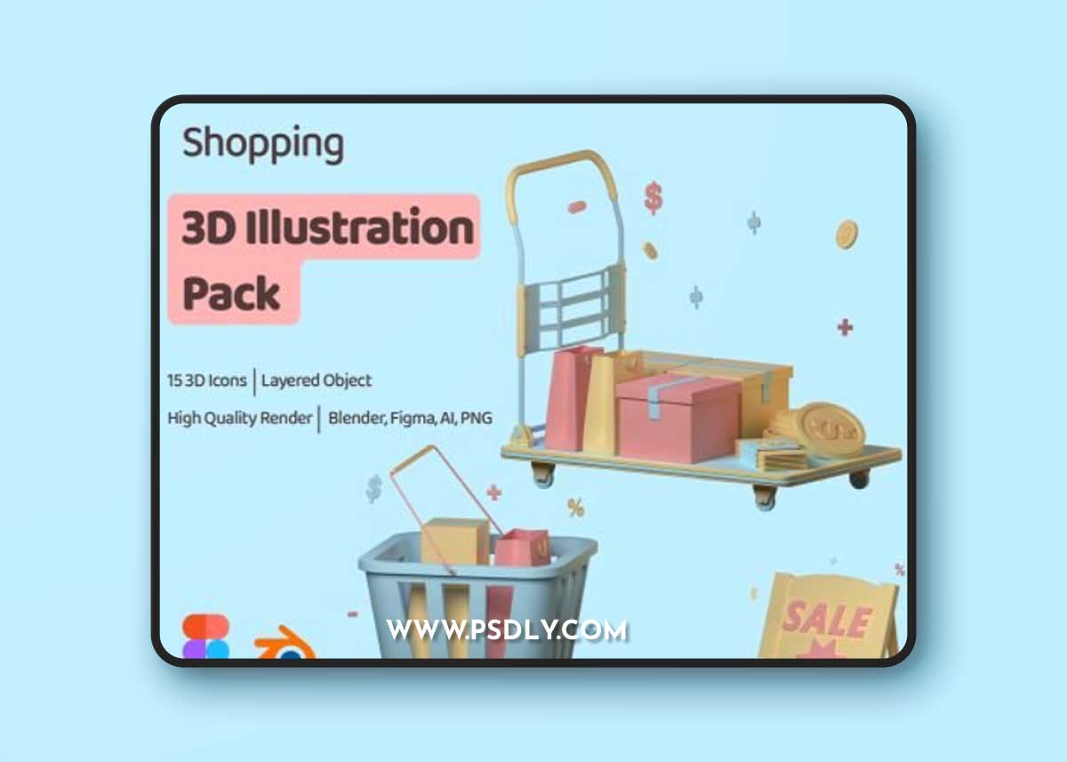 3D-Illustration-Shopping-Ui8.net
