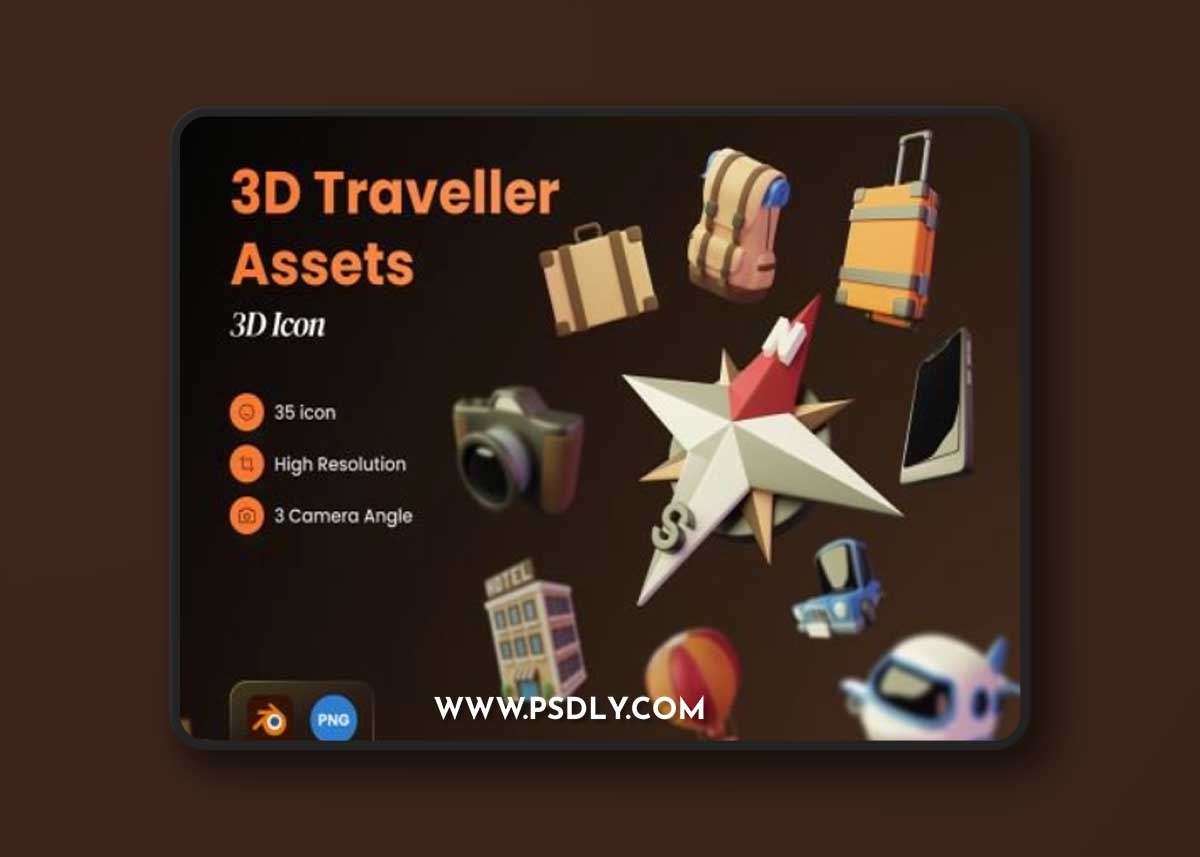 3D Traveller Assets Ui8.net