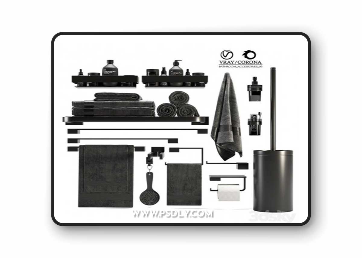 Bathroom Accessories 03 3D Model