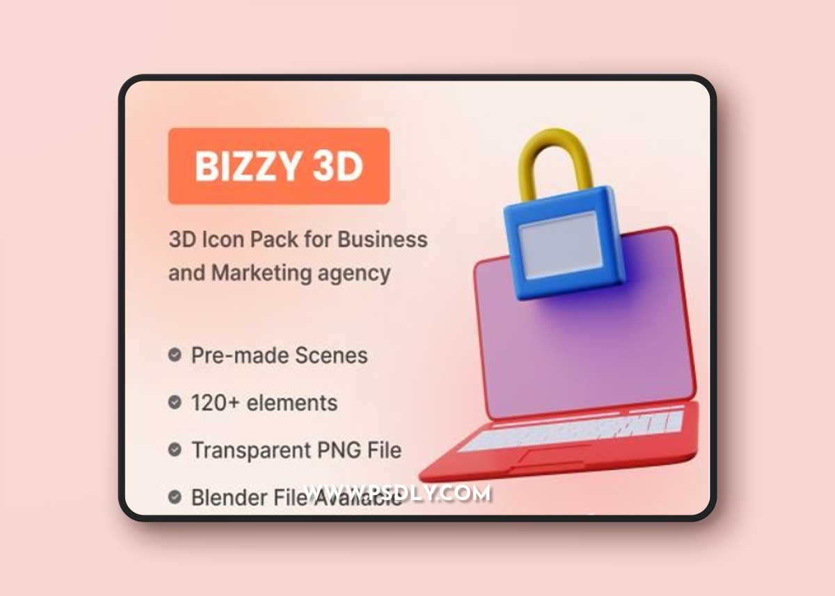 Bizzy | 3D Icon Pack for Business and Marketing agency Ui8.net