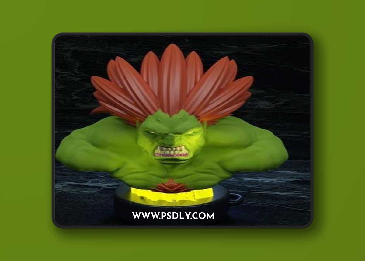 Blanka Bust - Street Fighter – 3D Print Model