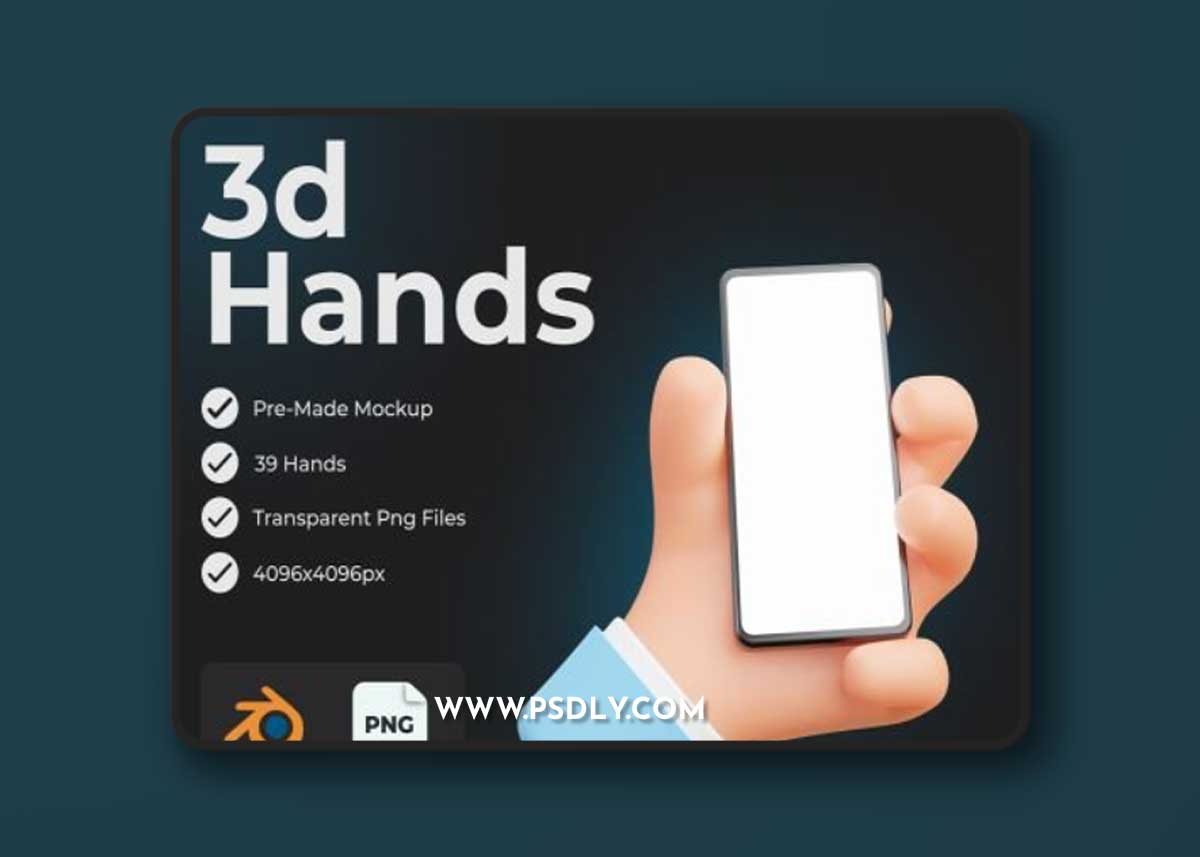 Cartoon Hands - 3D Hands Ui8.net