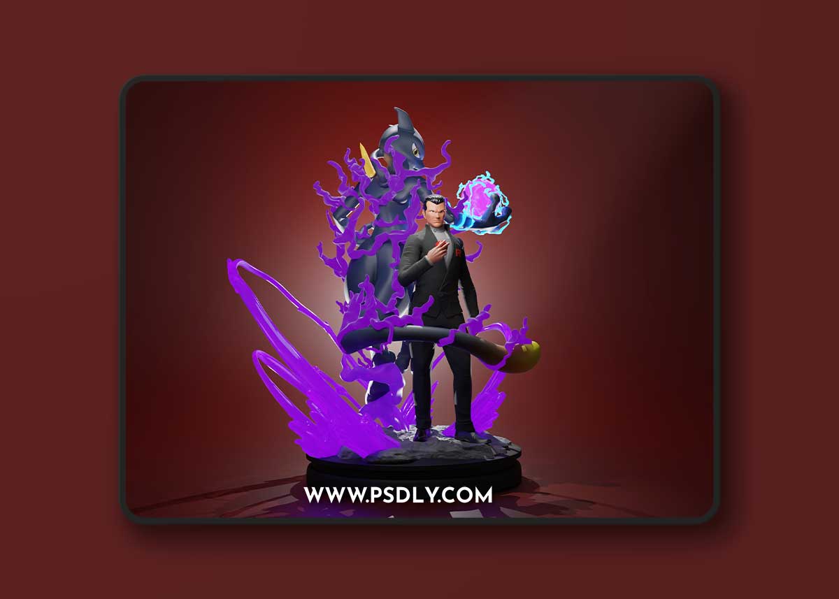 Giovanni and Mewtwo – 3D Print Model