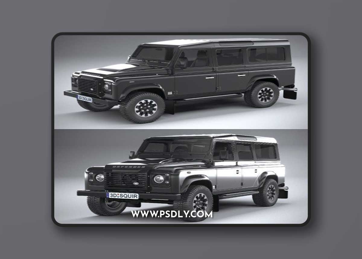 Land Rover Defender Works V8 4-door 2018 3d model