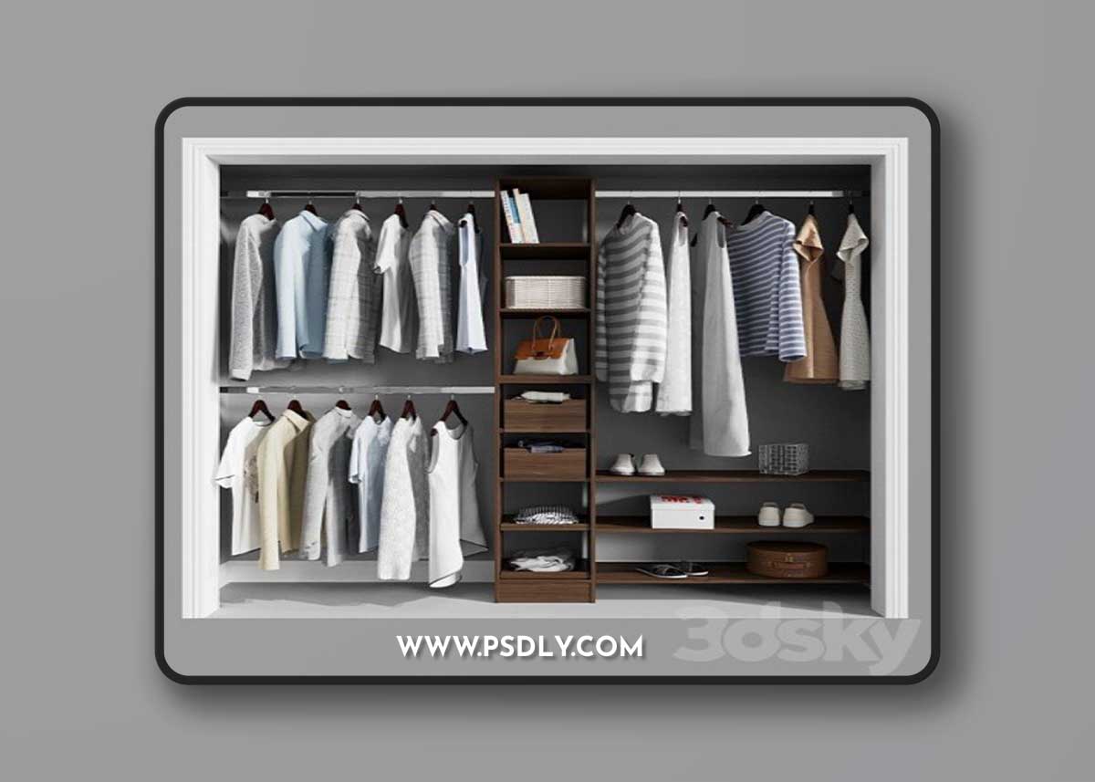 Melamine Reach-In Closet Kit in Mocha