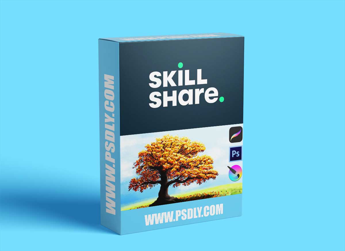 Paint an Autumn Tree with any Software - Beginner Digital Art 2023