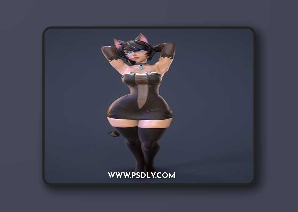 Rushzilla - Cat Girl – 3D Print Model