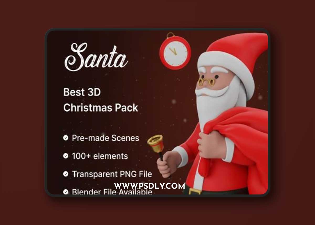 Santa – Best Christmas 3D Models Ui8.net