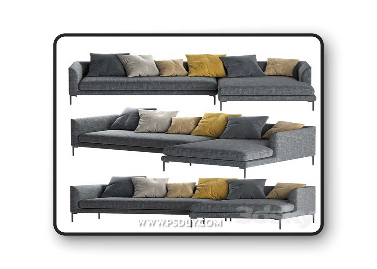 Sofa Blade by Wendelbo 3D Model