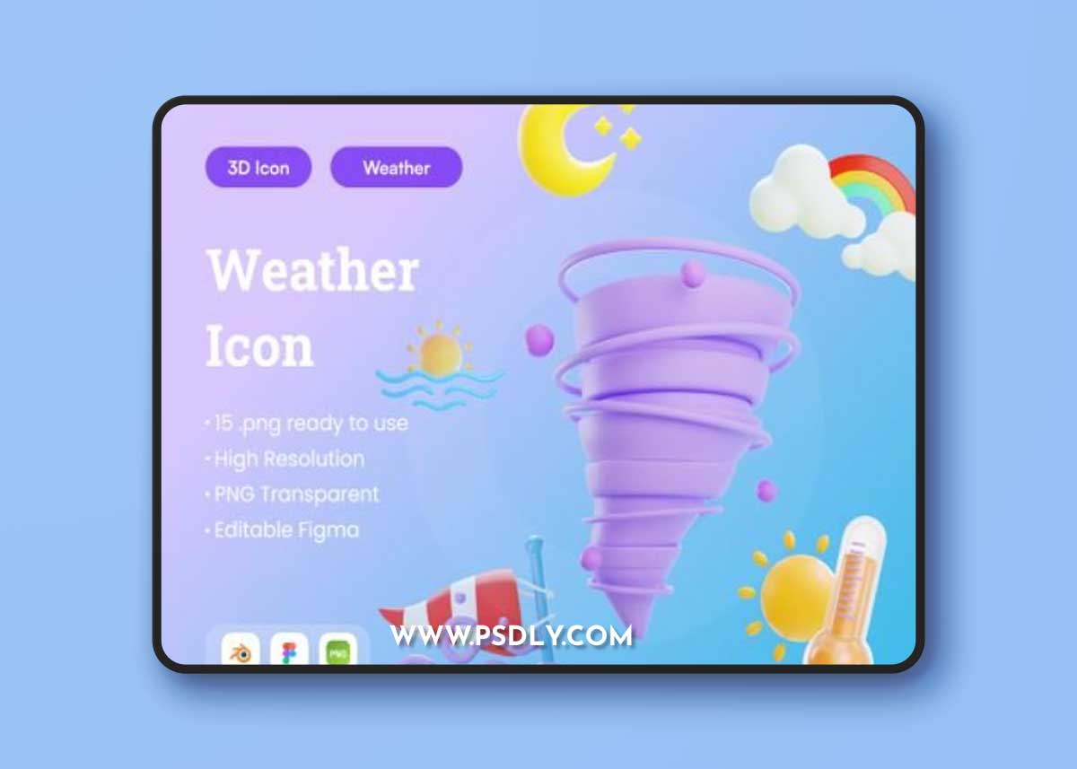 Weather 3D Illustration Ui8.net