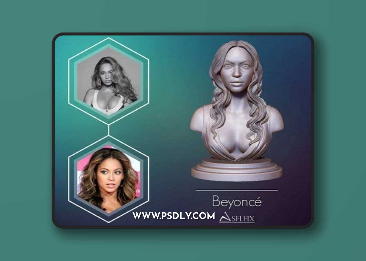 Beyonce singer portrait sculpture