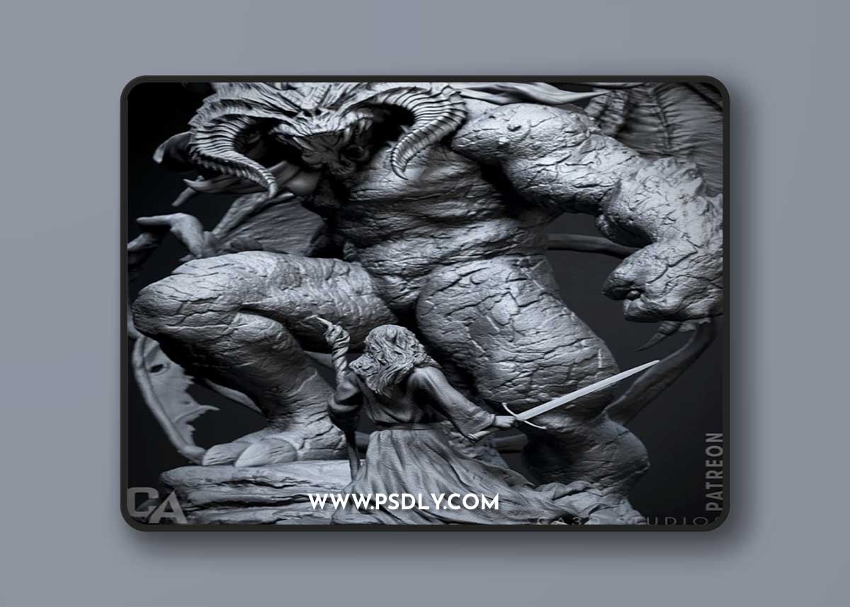 Ca 3d Studios - Gandalf vs Balrog – 3D Print Model