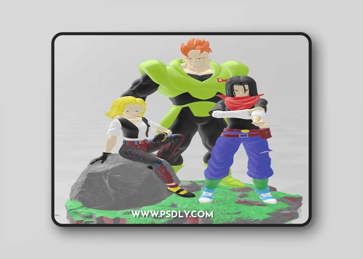 Dragon Ball - Android 16-17–18 – 3D Print Model