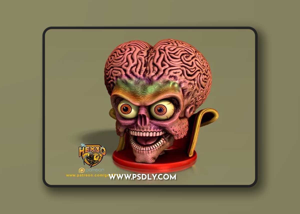 Hex3D - Mars Attacks Candy Bowl and Party Blaster V1 – 3D Print Model