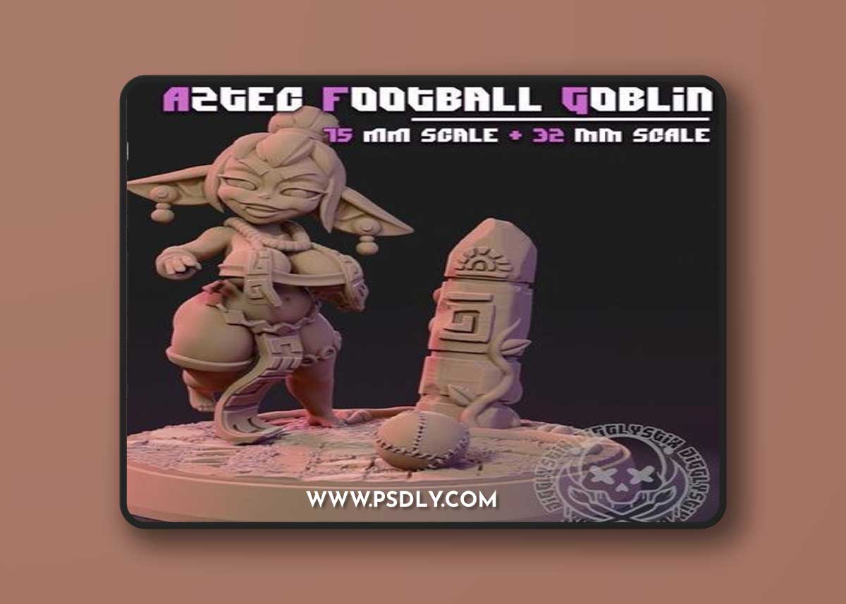 Jigglystix - Aztec Football Goblin – 3D Print Model