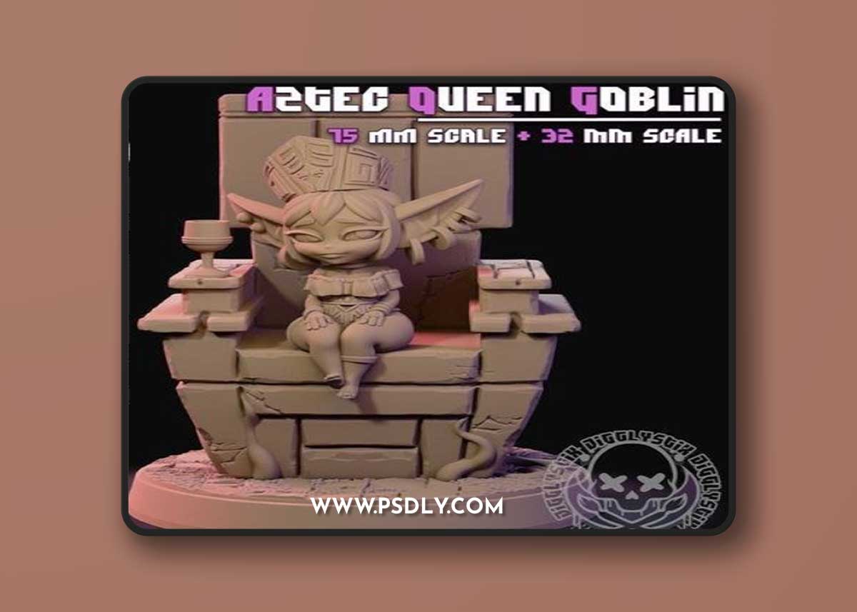 Jigglystix - Aztec Queen Goblin – 3D Print Model