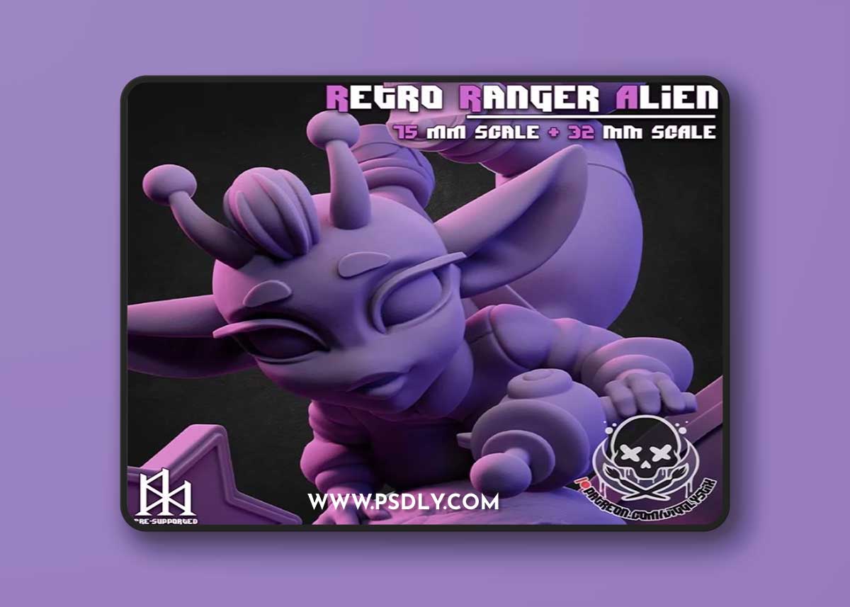 Jigglystix - Retro Alien Ranger – 3D Print Model