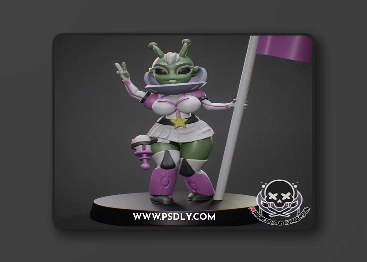 Jigglystix - Space Exploration Alien – 3D Print Model