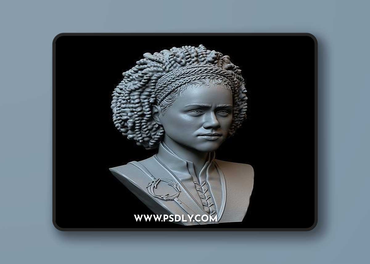 Missandei (Nathalie Emmanuel) from Game of Thrones Bust – 3D Print Model