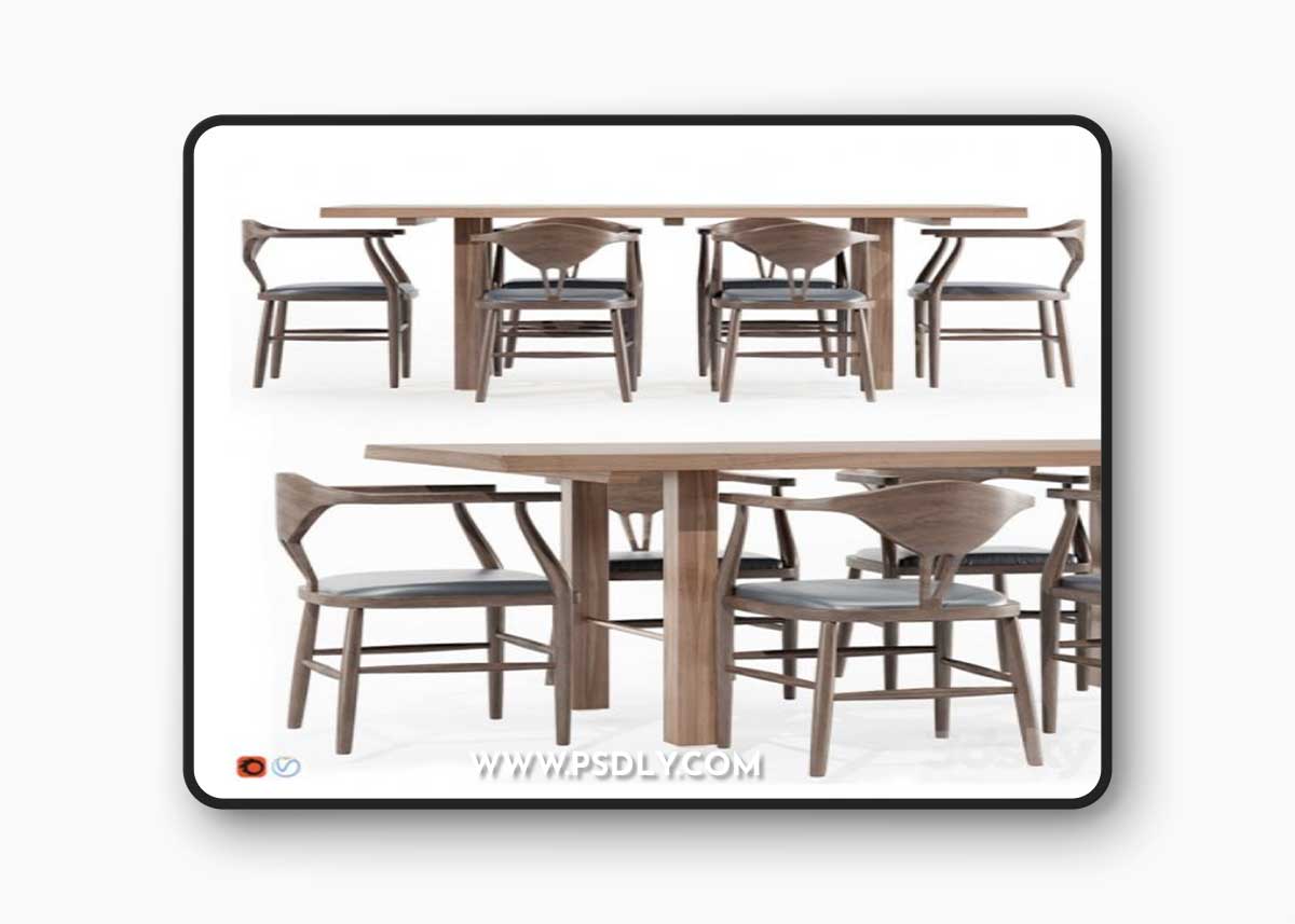 Montana Live Edge Dining Table with Peking B Dining Chairs