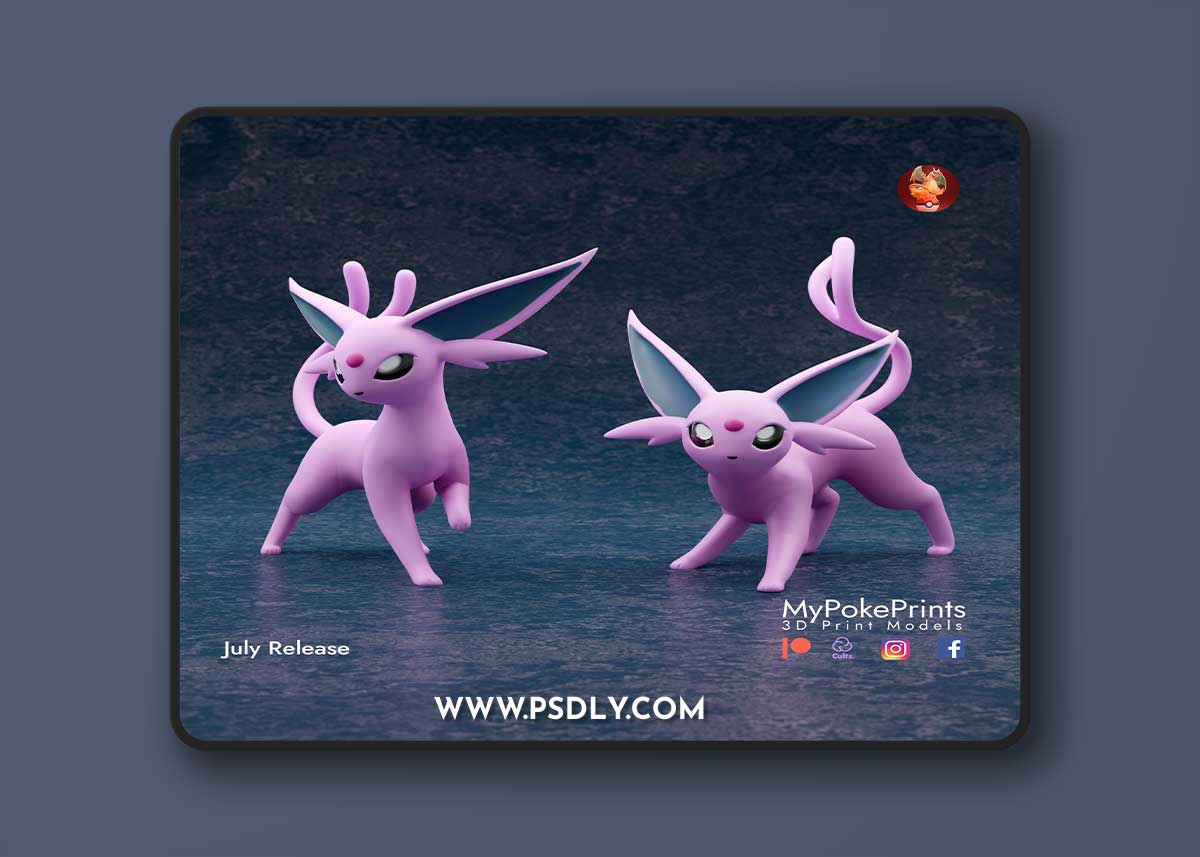 MyPokePrints -Moon Espeon – 3D Print Model