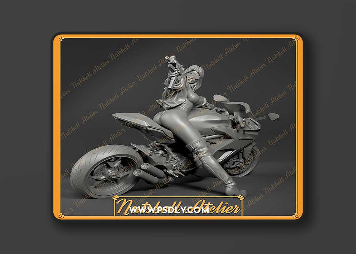 Nutshell Atelier - Biker Girl – 3D Print Model
