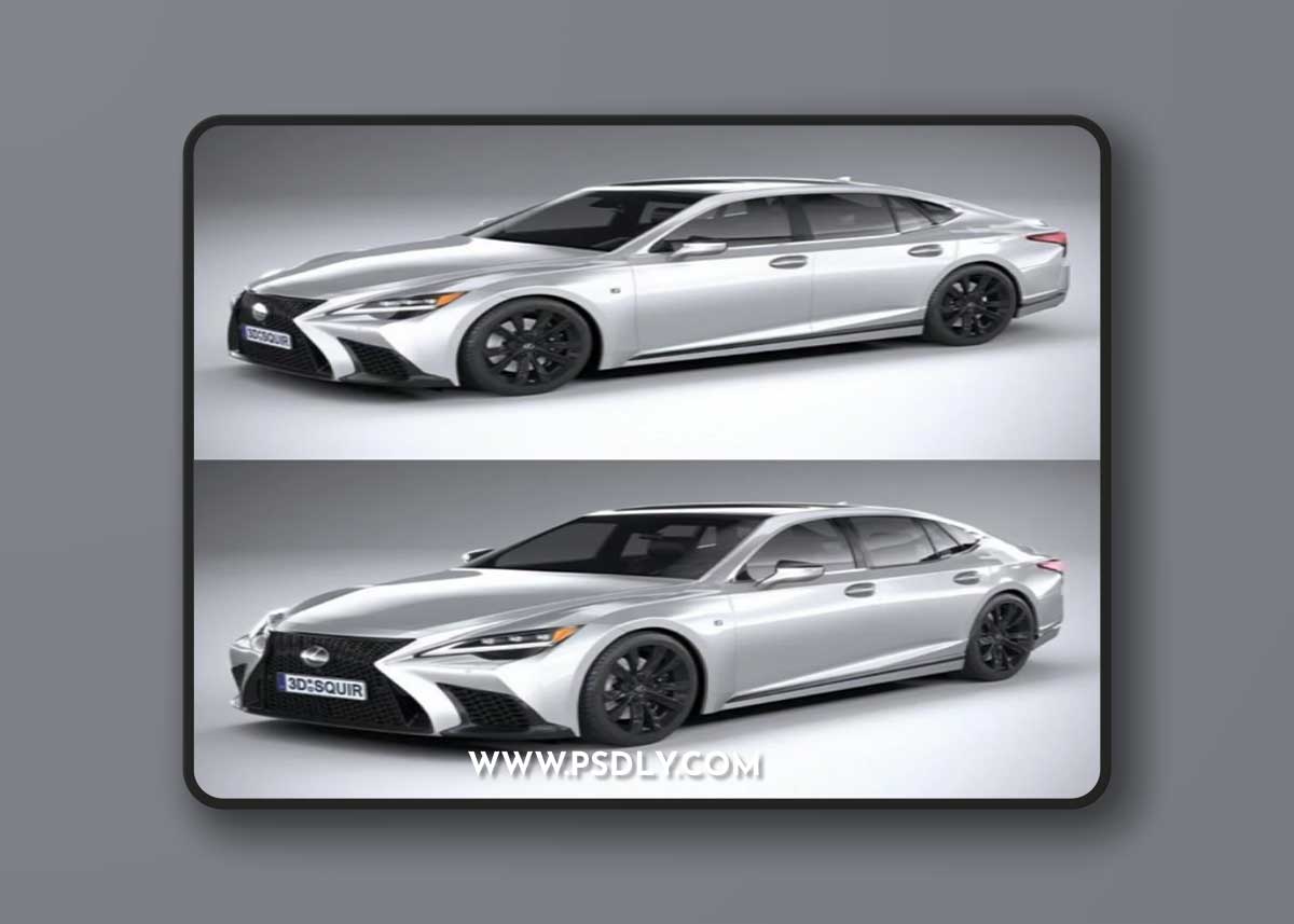 Lexus LS500h F Sport 2021 3D Model