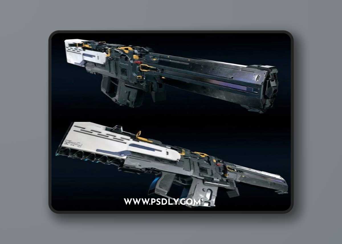 Sci-fi rifle TDR V74 3D Model