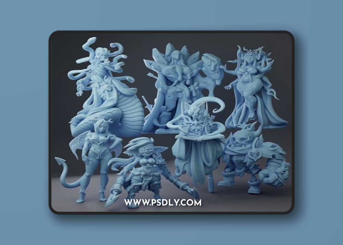 Twin Goddess Miniatures - Lvl 99 Boss Monsters October 2023 – 3D Print Model