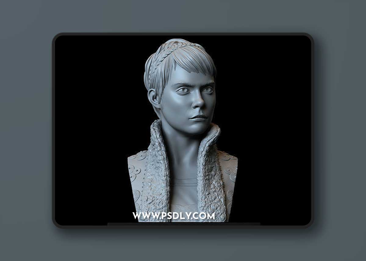 Vignette Stonemoss Bust – 3D Print Model