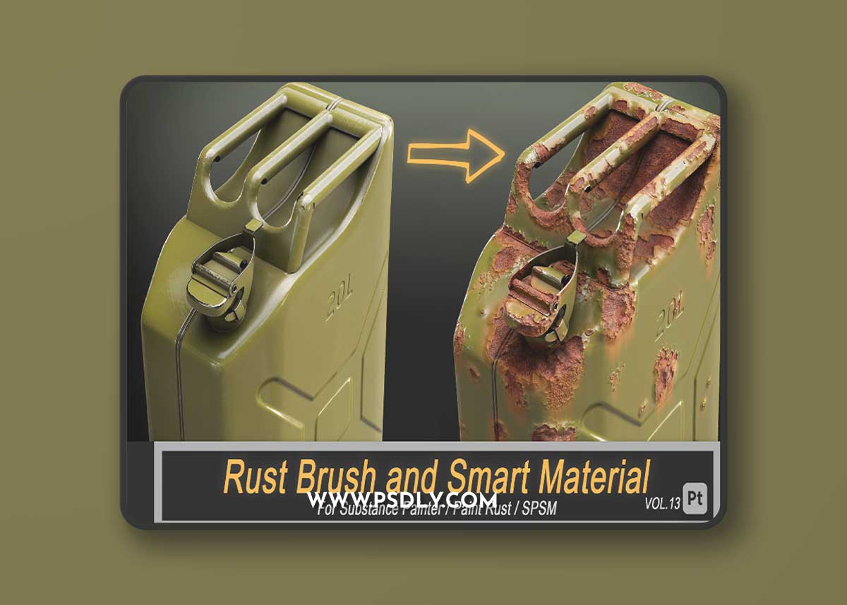 Artstation - Saleh Darakhshan - Rust Brush Smart Material - Substance Painter