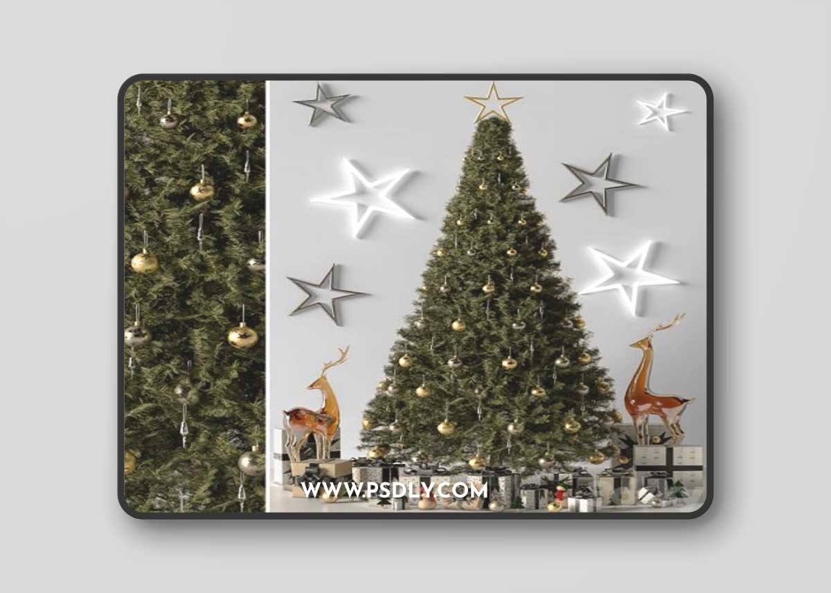Christmas Tree 01 for Vray 3D Model