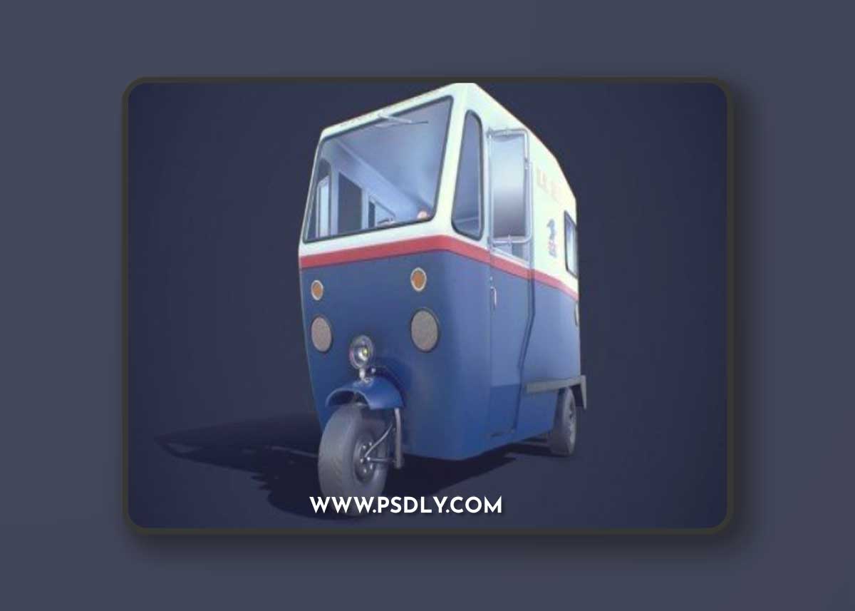 Cushman Mailster truckster 1960 3D Model