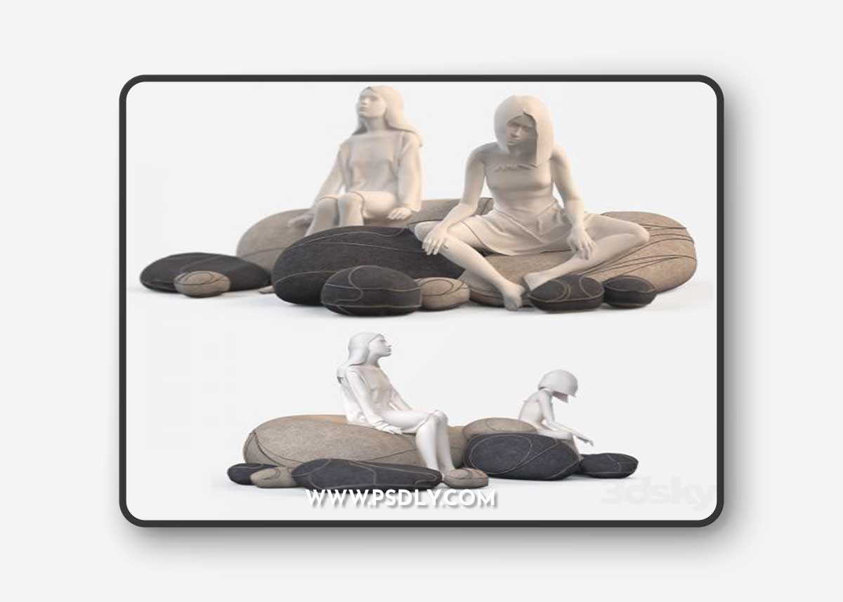 Floor cushions stones №2 (Smarin Factory)
