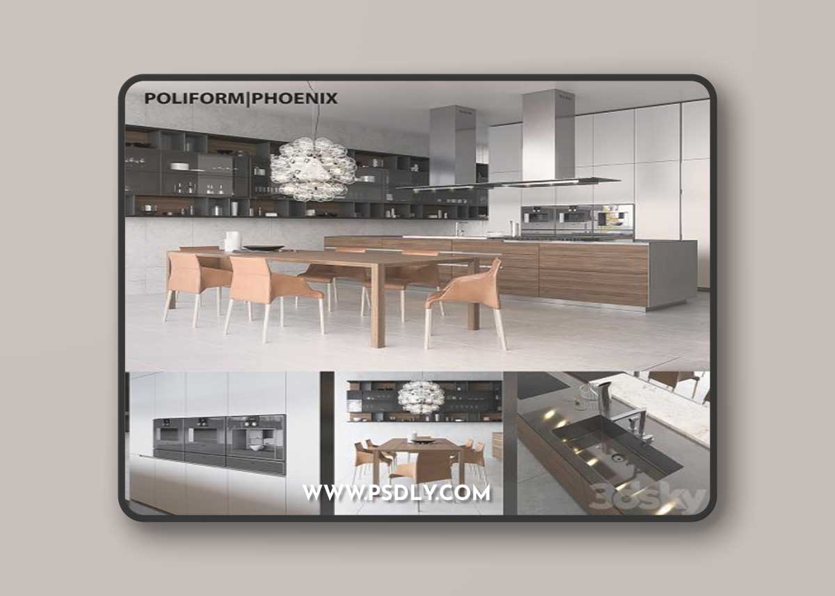 Kitchen Poliform Varenna Phoenix 2 (vray, corona)
