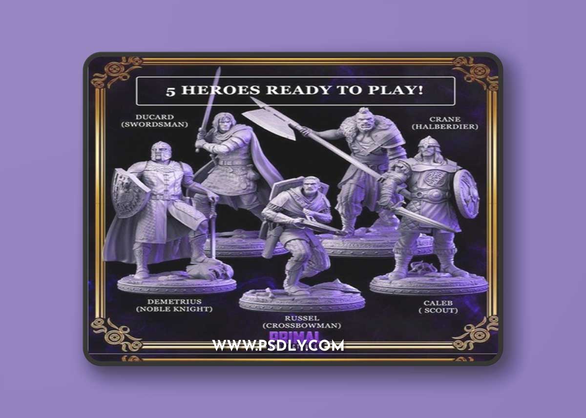 PRIMAL Collectibles – Dark Wizards Complete Game – 3D Print Model